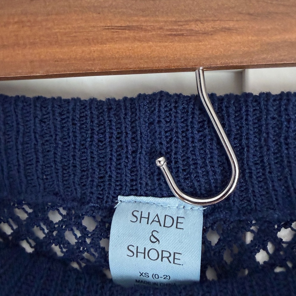 Shade & Shore Deep Blue Knit Top